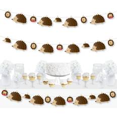 Big Dot of Happiness Forest Hedgehogs Woodland Birthday Party or Baby Shower DIY Decorations Clothespin Garland Banner 44 Pieces