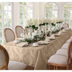 Beige Tablecloths Elrene Barcelona Jacquard Damask Tablecloth Beige