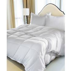 White comforter Superior Striped Down Alternative Comforter Bedspread White