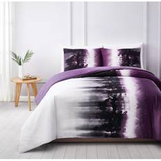 Vince Camuto Mirrea King Duvet Cover White, Purple