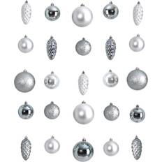 Natural Christmas Tree Ornaments Nearly Natural D1053-SV Holiday Lux Shatterproof Christmas Tree Ornament