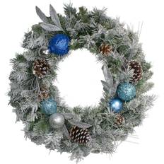 Artificial Flocked Pine Wreath