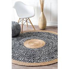 Carpets & Rugs Nuloom Lesha Natural Fiber Round Black