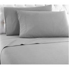 California king sheet size Micro Flannel Solid California King Bed Sheet Gray, White