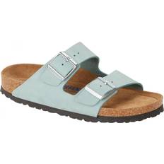 Arizona nubuck Birkenstock Arizona Soft Footbed Nubuck Leather - Faded Aqua