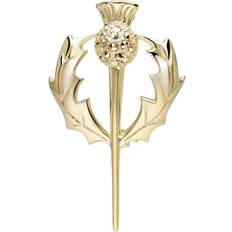 Affettatrici Gemondo Marcasite Thistle Brooch 18ct Gold