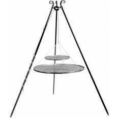 Camping & Friluftsliv CookKing Vildmarksgrill 180 cm Med 2 Grillplader i Naturstål 80 40 cm