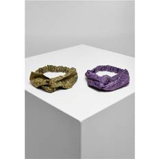 Hårprodukter Urban Classics Bandana Print Headband 2-Pack lilac/olive