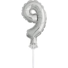 ‎AN_9_Number_Foil_Cake_Topper_Silver