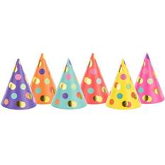 Fotoprops, Partyhüte & Ordensbänder PartyDeco Party-Hüte Punkte 6 Stück
