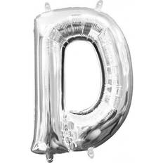 Letter Balloons Amscan foil balloon letter D 22 x 33 cm silver