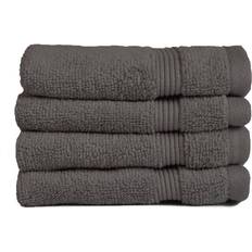 Nero Asciugamani Allure Zero Twist Egyptian Cotton Face Cloths - Charcoal - Set of 4 Asciugamano Nero