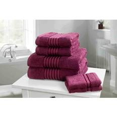 Purple Towels Rapport Furnishings Windsor 500gsm Bath Towel Purple