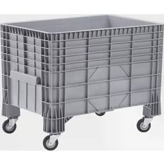 Polyethylene pallet box, capacity 550 l, 4 feet and 4 castors, 5 items