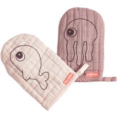 Rosa Vaskekluter Done By Deer Washcloth 2-pack Sea Friends