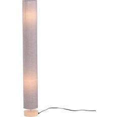 IP20 Floor Lamps & Ground Lighting Homcom Wood Based Cylinder Linen Floor Lamp