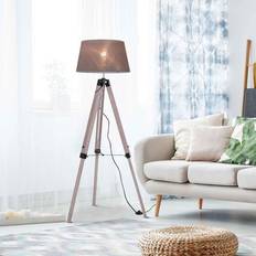 Wood Lighting Homcom Free Standing Floor Lamp