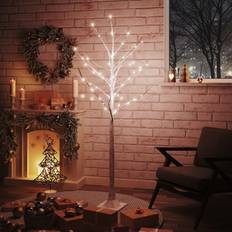 Luci di Natale vidaXL Betulla con LED Bianco Caldo 96 LED 180 cm Lampada Natalizia