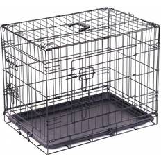 Oypla 24' Folding Metal Dog Cage Puppy Transport Crate Pet Carrier