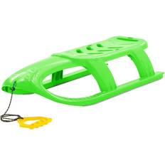 vidaXL Traîneau pour Enfants Luge Glisseur de Neige Ensemble de Jouet d'Extérieur Tout-petit Corde de Traction Vert 102,5x40x23 cm Polypropylène