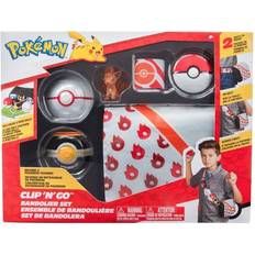 Pokemon figur i pokeball Pokémon Clip N Go Bandolier Pokeball skråremstaske, 2 pokeballs og 1 Squirtle figur