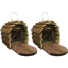 Selections Set of 2 Wooden Wildlife Squirrel Feeders