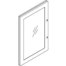 CUBIC Låge M/st.Rud Trs2x2 Bxh374x374 Yderdør S 0502-Y (x210cm)