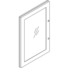 CUBIC Låge Med Rude 2 4 Modul 374 x 758 mm LxH Porta Esterna (x)