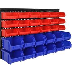 Rouge Systèmes de Stockage Be Basic Jeu Paniers Muraux De Plastique 30 pcs Système de Stockage