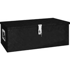 vidaXL opbevaringskasse 80x39x30 cm aluminium sort