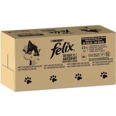 Felix Animali domestici Felix Multipack Le Ghiottonerie 120 x 85 g umido gatto Varietà di pesce 1 (Tonno, Salmone, Merluzzo carbonaro, Merluzzo)