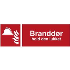 Otto Schachner Brandskilt Branddør Hold den lukket A4