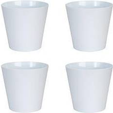 Wham Set Of 4 White 21Cm Studio Planter