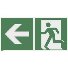 Emergency exit signs, left, pack