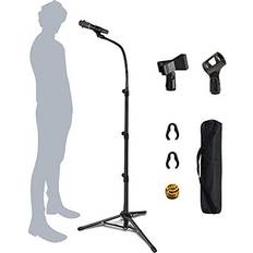 Blue Microphone Stands Mic Stand Boom Microphone Stands Tripod Gooseneck mic arm stand Height Adjustable 3' 6' with Mic Clips and 3/8" 5/8" Adapter Microphone stand for Singing,Blue Yeti Snowball,Most Mics