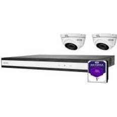 Abus kamera ABUS TVVR33622D DVR kamera(er) trådet (LAN 10/100) 6 kanaler 1 x 1 TB 2 kamera(er) Dome CMOS
