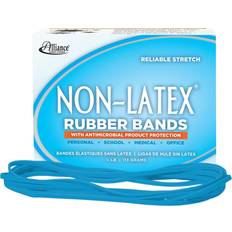 Alliance 42179 Antimicrobial Cyan Blue Rubber Bands, Size 117B, 7 x 1/8, 1/4lb Box