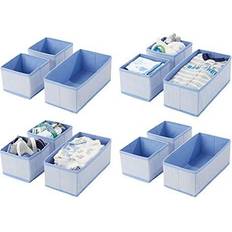 Storage Boxes mDesign Fabric Drawer Divider Organizer Bins Nursery/Bedroom Dresser Closet Shelf Playroom