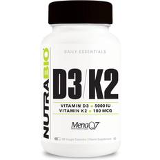 Vitamin d + k2 NutraBio Vitamin D3 K2 5000 IU D3 as K2 as 120 pcs