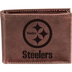 Evergreen Pittsburgh Steelers Brown Bi-Fold Wallet, 100% with Gift Box Included