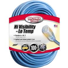 Blue Extension Cords Southwire Coleman Cable 02569 12/3 Hi-Visibility Low-Temperature Outdoor Extension Cord, 100-Foot