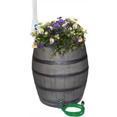 Plastic Rain Barrels Rescue Whiskey Rain Barrel