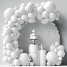 Latex Balloons White Balloons 84 pcs White Balloons Garland Arch Kit 5 inch 12 inch 18 inch Pastel White Balloons Happy Birthday Balloons Baby Shower Decorations Wedding Balloons