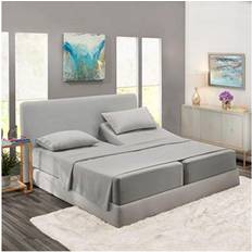 Split king sheets Nestl Split King Bed Sheet Gray