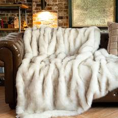 Battilo Home BATTILO HOME Luxury Fox Elegant Blankets White (177.8x127cm)