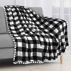 PAVILIA PAVILIA Pom Pom Blankets Black, White (152.4x127cm)