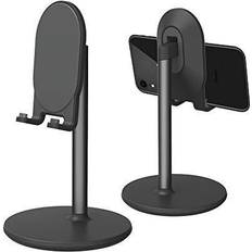 Mobile Device Holders Phone Stand for Desk Cell Phone Stand Adjustable Desk Phone Holder Tablet Holder Phone Dock (Black)