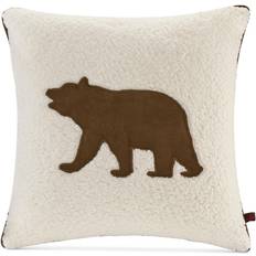 Woolrich 18"x18" Bear Berber Square Complete Decoration Pillows White, Brown (45.72x45.72cm)