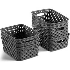 Baskets of 6 Plastic Storage Small Organizer