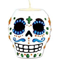 Écharpes Beistle Day Of The Dead Male Tea Light Holder; 3/Pack